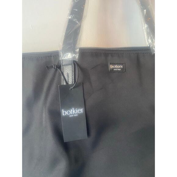 NWT Botkier New York Black Nylon Zipper Accent Tote Bag - Picture 4 of 6